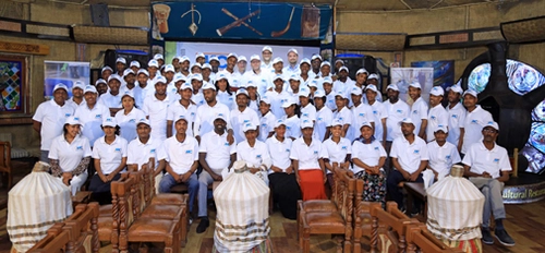 Group photo with employees of LICON and MC-Bauchemie at the kick-off event in Ethiopia. <br>&copy; MC-Bauchemie 2026