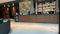 View into the lobby of the Four Points by Sheraton in Budapest